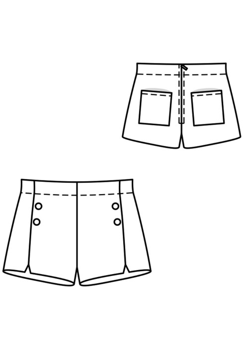 Pattern Short shorts without a belt (Burda 5/2018, pattern number 130)