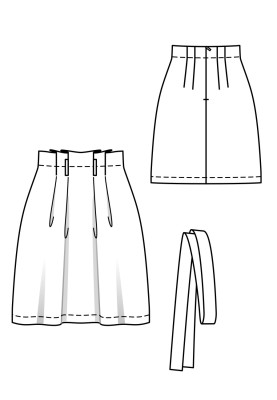 Pattern High rise A-line skirt (Burda 1/2020, pattern number 110 B)