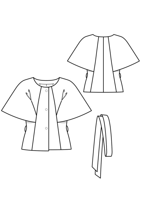 Pattern Jacket of a fitted cut with relief seams (Burda 3/2018, pattern number 105)