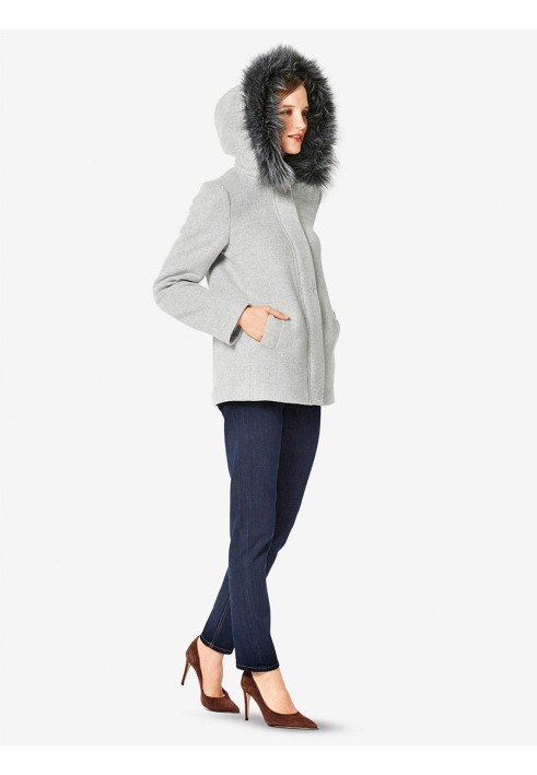 Pattern Jacket with removable fur collar (Burda 2/2019, pattern number 6289 B)