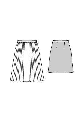 Pattern Skirt with pleated elements (Burda 9/2012, pattern number 117)