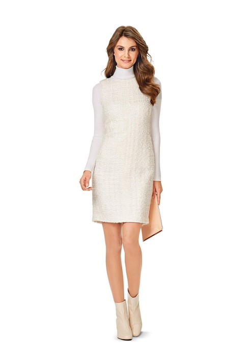 Pattern Sheath dress with patch pocket (Burda 2/2016, pattern number 6609 B)