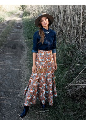 Pattern Maxi skirt with a lush bottom (Burda 3/2020, pattern no. 112)