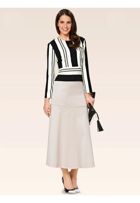 Pattern Midi skirt with a flared silhouette without a belt (Burda 2/2015, pattern number 6699 A)