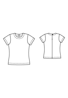 Pattern T-shirt in a fitted cut with short sleeves (Burda 6/2011, pattern number 120)