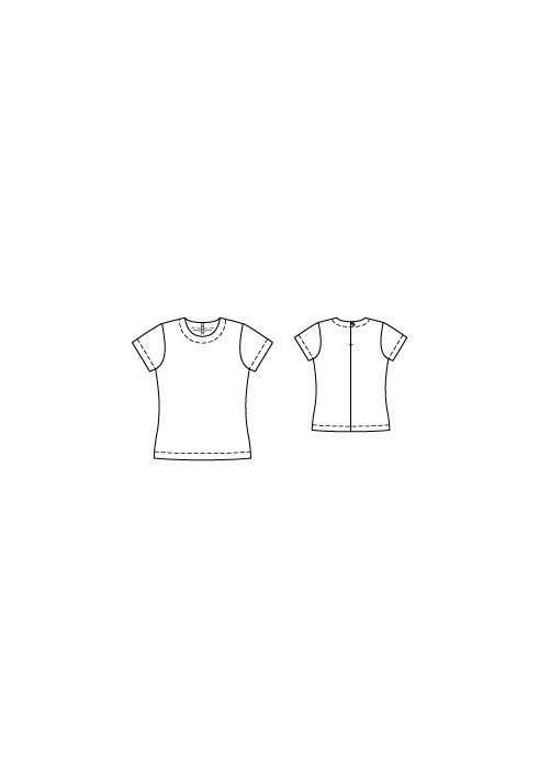 Pattern T-shirt in a fitted cut with short sleeves (Burda 6/2011, pattern number 120)