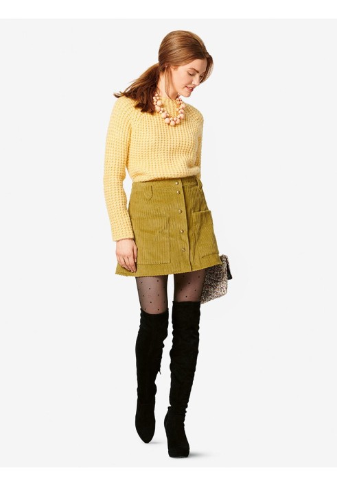 Pattern Mini skirt with button fastening (Burda 2/2019, pattern no. 6252 A)