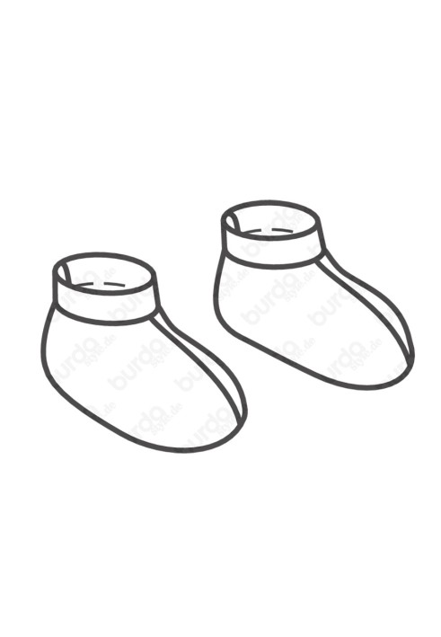 Pattern Textile booties for babies (Burda 2/2019, pattern number 9315 E)