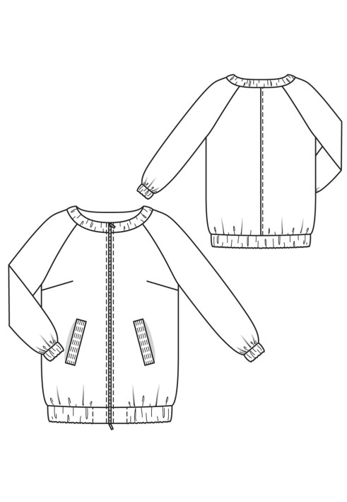 Выкройка Блузон длинный с круглым вырезом (Burda 6/2017, № выкройки 121)