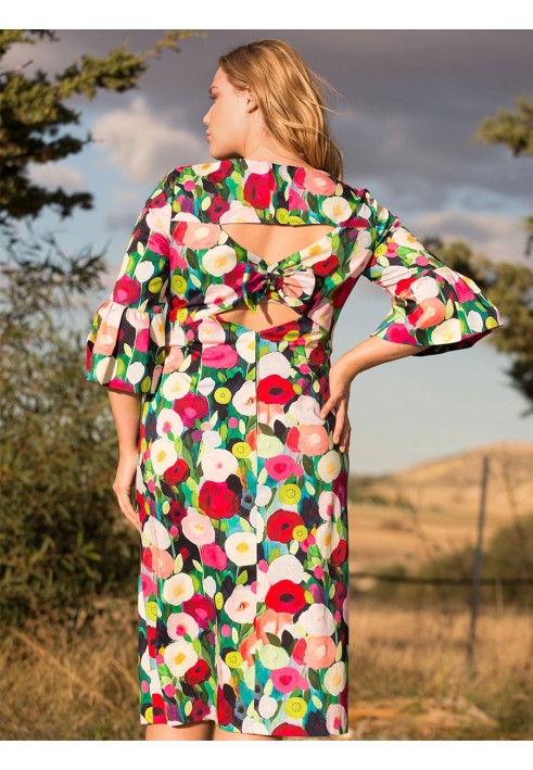 Pattern Dress cut-out with cutouts on the back (Burda 5/2018, pattern number 123)