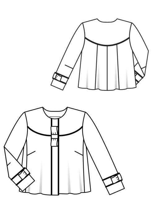 Pattern Straight-cut jacket with rounded yokes (Burda 9/2019, pattern number 101)