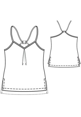 Pattern Top flared on spaghetti straps (Burda 5/2016, pattern number 111 А)