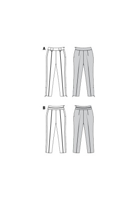 Pattern Narrow-cut knitted trousers (Burda 2/2020, pattern number 6158 A)