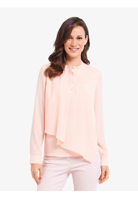 Pattern Polo-fastening blouse with two-layer pleat (Burda 2/2018, pattern no. 6374 B)