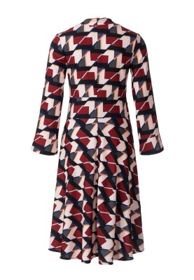 Pattern A cutaway dress with a scarf collar (Burda 2/2020, pattern number 6176 B)