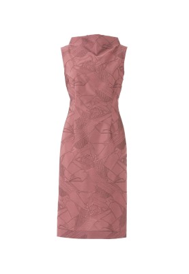 Pattern Dress with a wavy neckline (Burda 10/2015, pattern number 111 B)