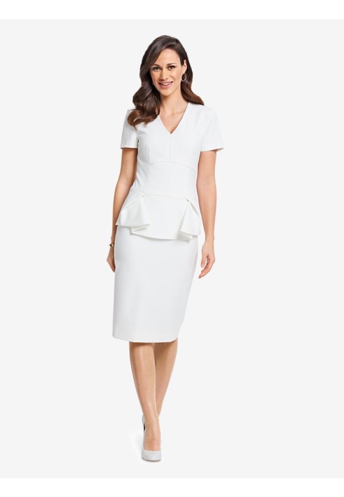 Pattern V-neck sheath dress (Burda 2/2018, pattern number 6383 B)