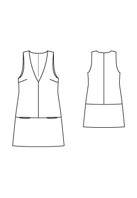 Pattern A-silhouette knitted sundress (Burda 9/2012, pattern number 105)