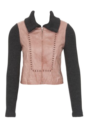 Pattern Leather jacket with knitted details (Burda 8/2012, pattern number 118)