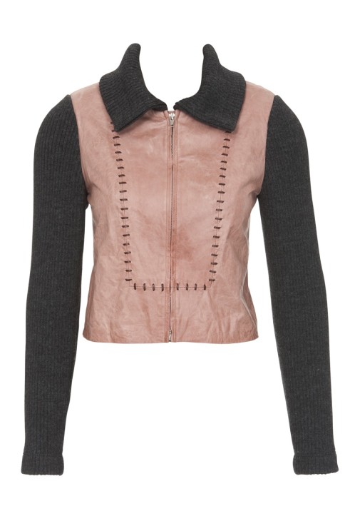 Pattern Leather jacket with knitted details (Burda 8/2012, pattern number 118)