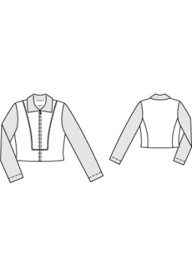 Pattern Leather jacket with knitted details (Burda 8/2012, pattern number 118)