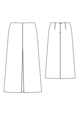 Pattern Maxi skirt with opposite pleat (Burda 3/2016, pattern number 134 V)