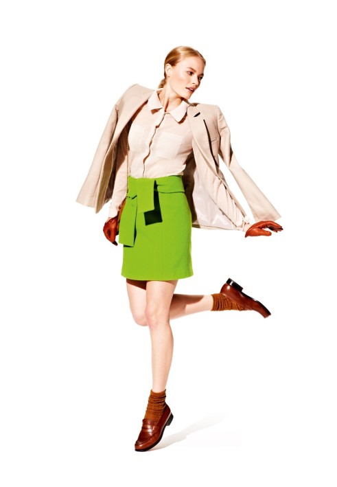 Pattern Mini skirt with a wide belt (Burda 8/2012, pattern number 134)