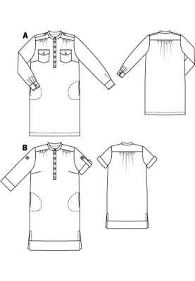 Pattern Dress-shirt made of embroidered linen fabric (Burda 5/2011, pattern number 131 A)