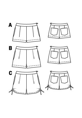 Pattern Short checkered shorts (Burda 6/2011, pattern number 111 B)