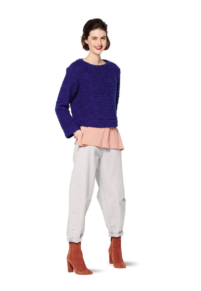 Pattern Pullover with two-in-one effect (Burda 2/2020, pattern number 6168 A)