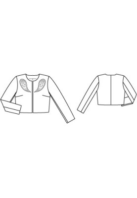 Pattern Short straight-cut jacket (Burda 8/2015, pattern number 108)