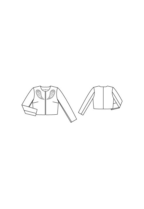 Pattern Short straight-cut jacket (Burda 8/2015, pattern number 108)