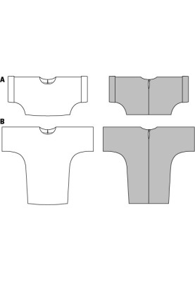 Викрійка Пуловер короткий простого крою (Burda 2/2014, № викрійки 6850 A)