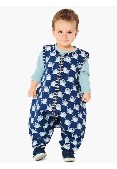 Pattern Knitted overalls with a lowered step seam (Burda 1/2020, pattern number 9298 A)