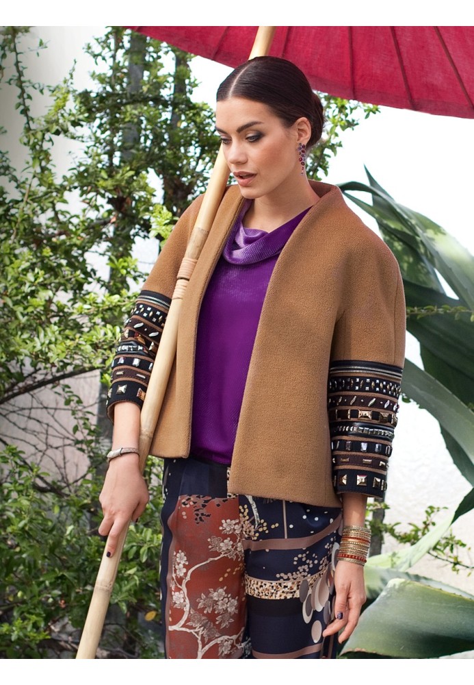 Pattern Wool jacket with sleeve decoration (Burda 8/2012, pattern number 104)