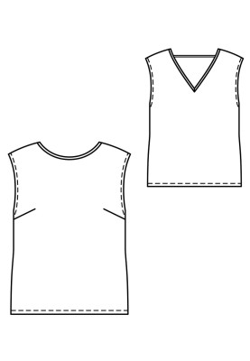 Pattern Straight-cut top with dropped armholes (Burda 7/2019, pattern number 115 A)