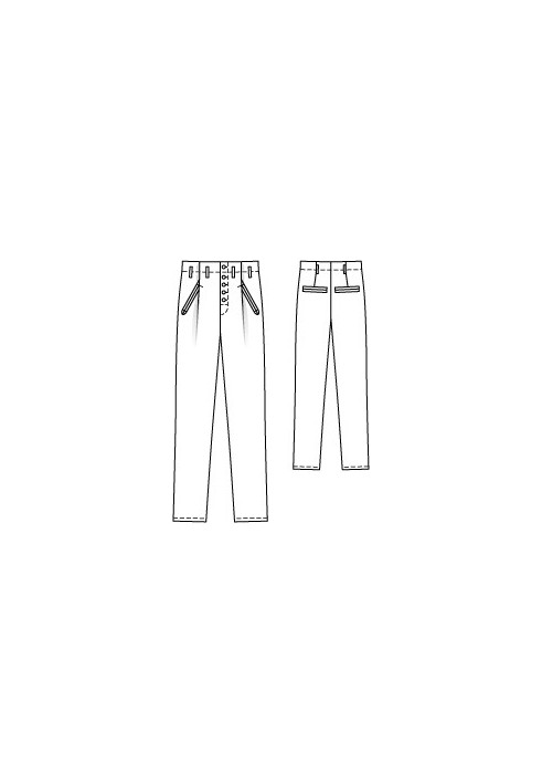 Pattern Straight-cut trousers with button fastening (Burda 9/2010, pattern no. 130)