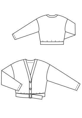 Pattern Short jacket with a wide belt (Burda 9/2019, pattern number 114 B)