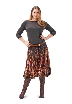 Pattern Mid-length gode skirt (Burda 2/2015, pattern number 6714 B)