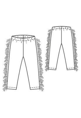 Pattern Pants on an elastic belt with fringe (Burda 11/2015, pattern number 134 V)