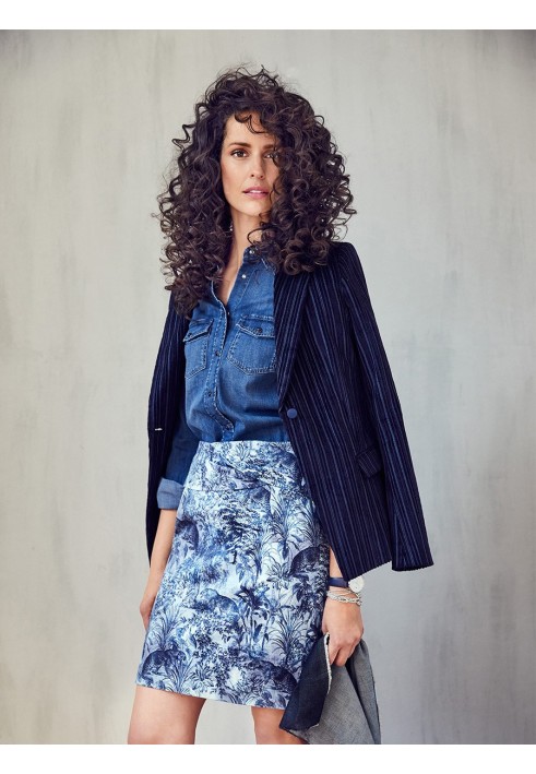 Pattern Mini skirt with draped details (Burda 9/2019, pattern no. 113)