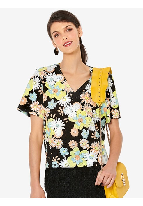 Pattern Straight-cut blouse with short sleeves (Burda 1/2020, pattern no. 6245 B)