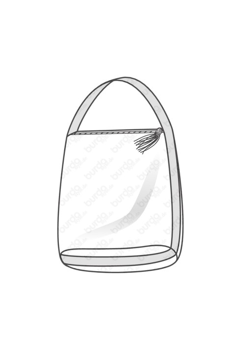 Pattern Shopping bag with one handle (Burda 1/2018, pattern number 6400 B)