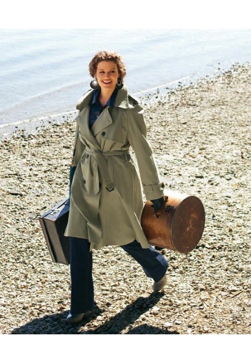 Double-breasted gabardine trench coat pattern (Burda 9/2010, pattern number 132)