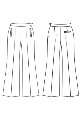 Pattern of Marlene trousers made of wool twill (Burda 3/2011, pattern number 116 A)