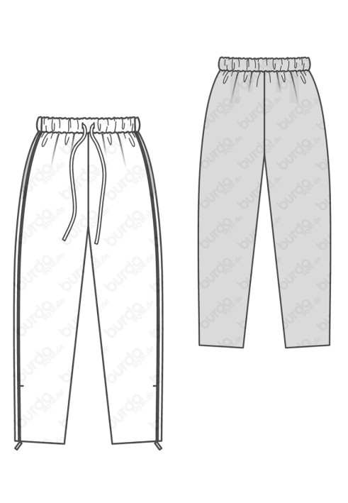 Pattern 7/8 length tapered trousers (Burda 2/2019, pattern number 6298 B)