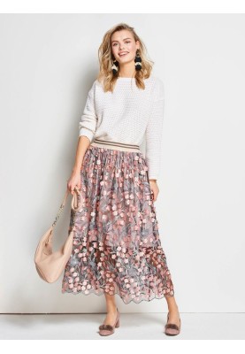 Pattern Midi skirt on a wide elastic belt (Burda 2/2018, pattern number 6357 A)