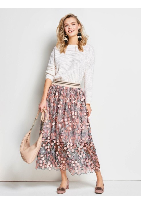 Pattern Midi skirt on a wide elastic belt (Burda 2/2018, pattern number 6357 A)