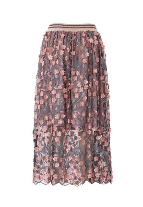 Pattern Midi skirt on a wide elastic belt (Burda 2/2018, pattern number 6357 A)