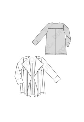 Pattern Jacket of a free cut without a fastener (Burda 1/2020, pattern number 6213 B)